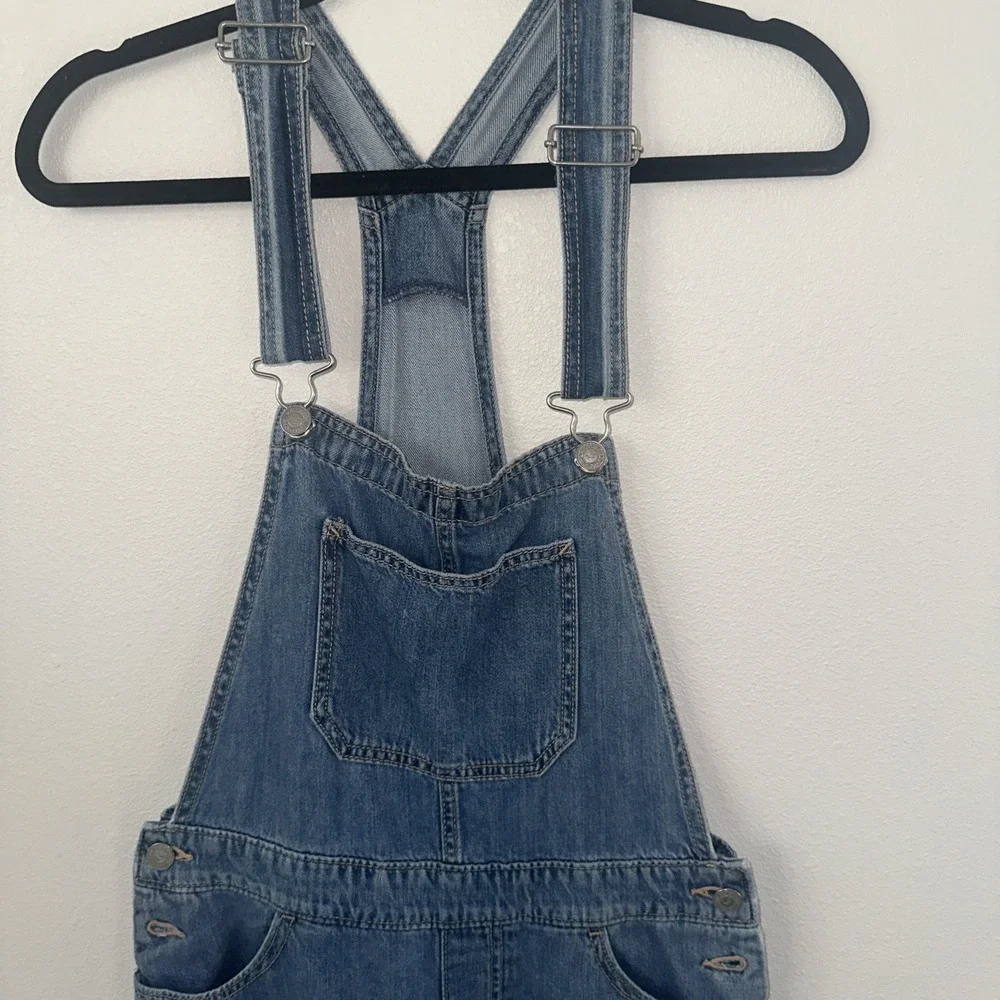 Hollister High Rise Vintage Overall Denim Straight Leg Size‎ S